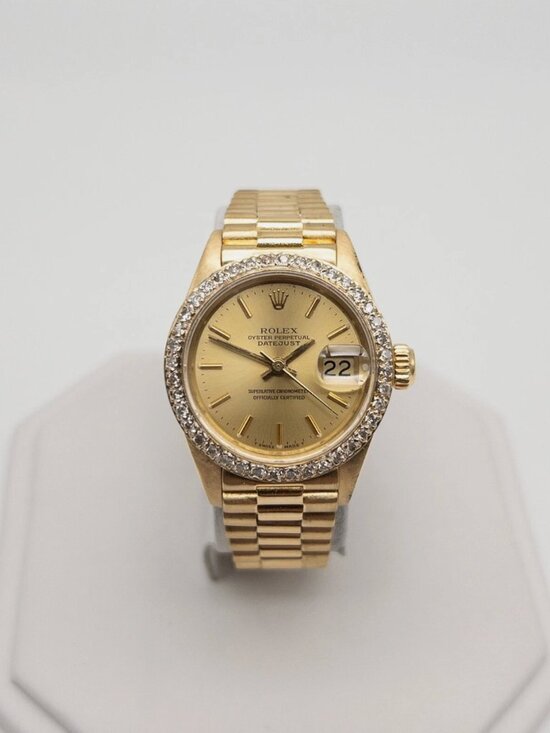 WOW!! Rolex Ladies PRESIDENT Factory 1CT+ Diamond Dial Yellow Gold main image 2